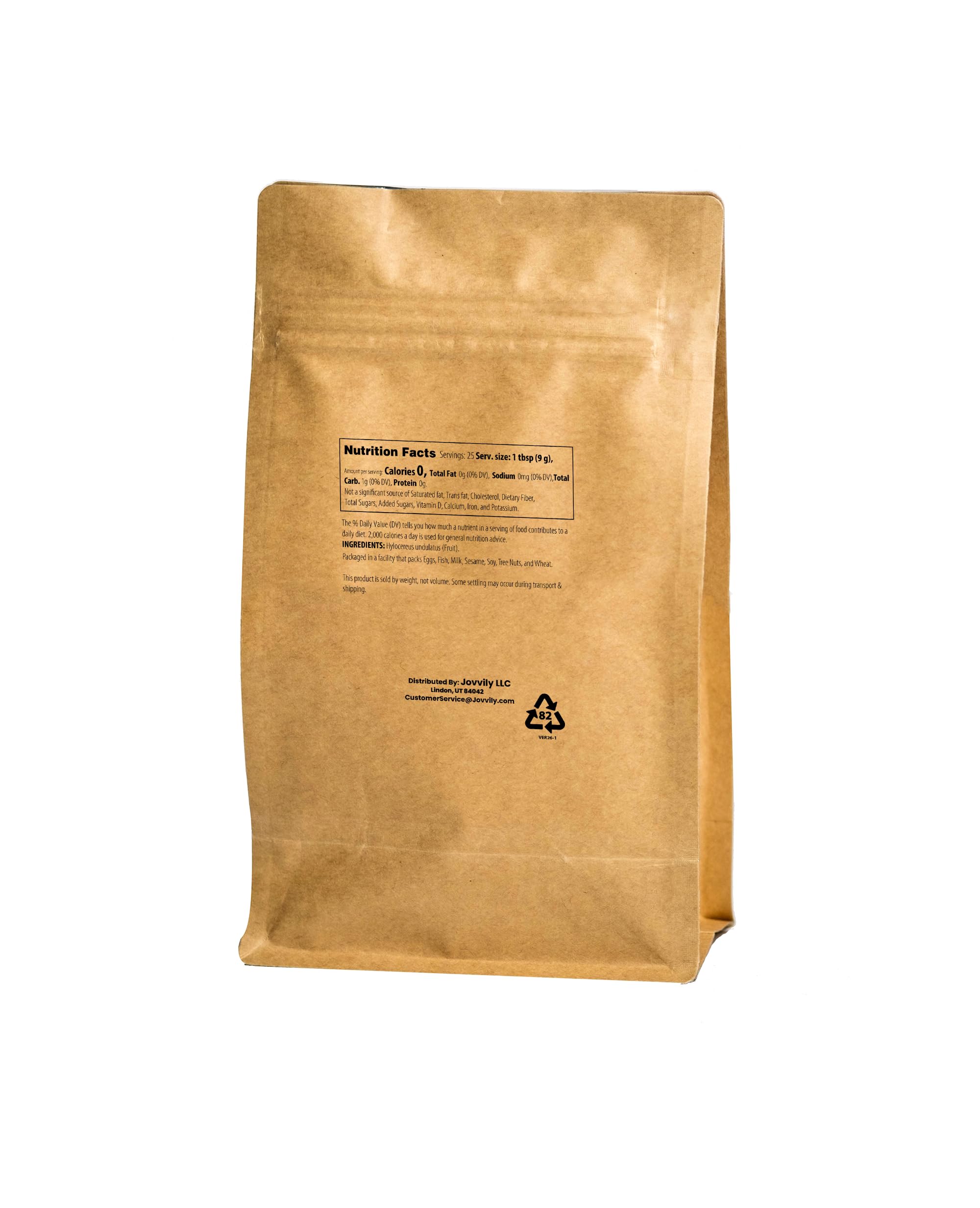 Jovvily Pitaya Powder 8 oz. Dragon Fruit Superfood - Smoothies - Drinks