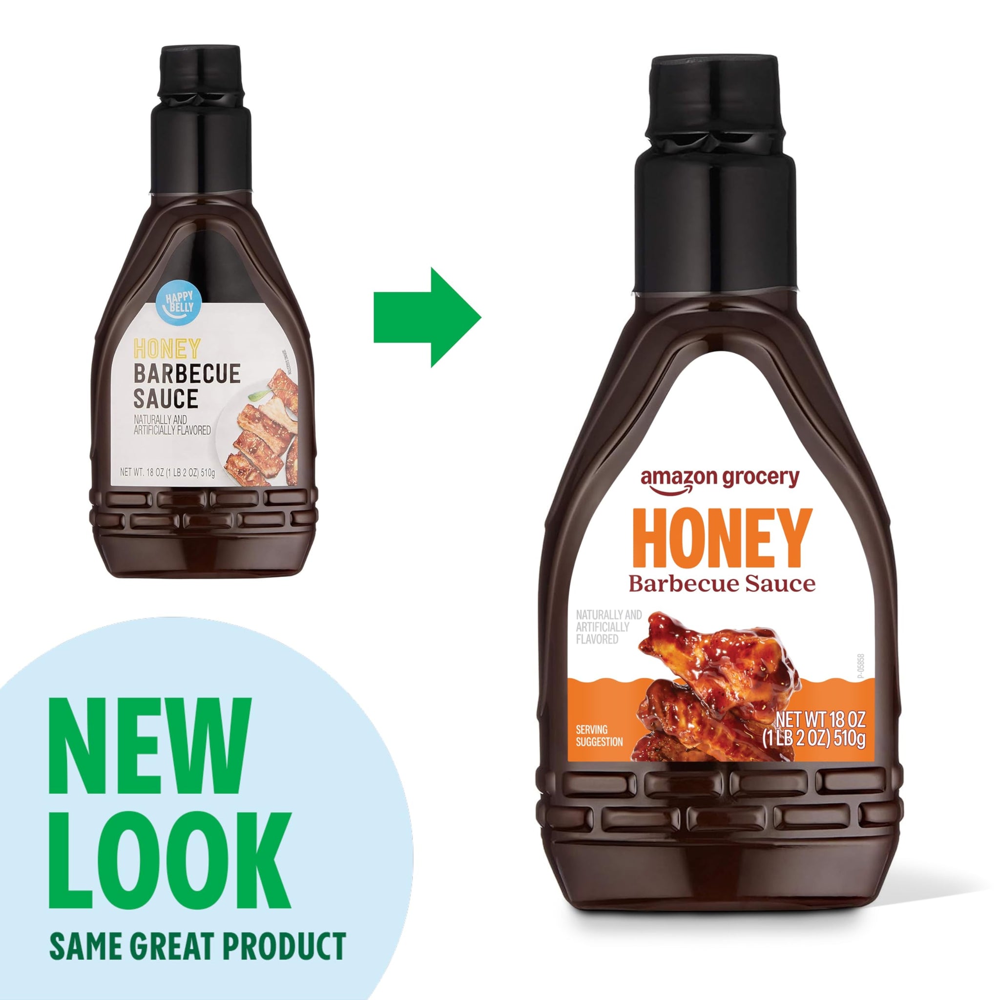 Amazon Grocery, Honey BBQ Sauce, 18 Oz
