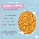 Sweets Indeed Gold Decorating Sugar - Gold Sanding Sugar Crystals for Baking & Decorating Cupcakes, Cookies, Cakes & Desserts - Wedding, Holiday
