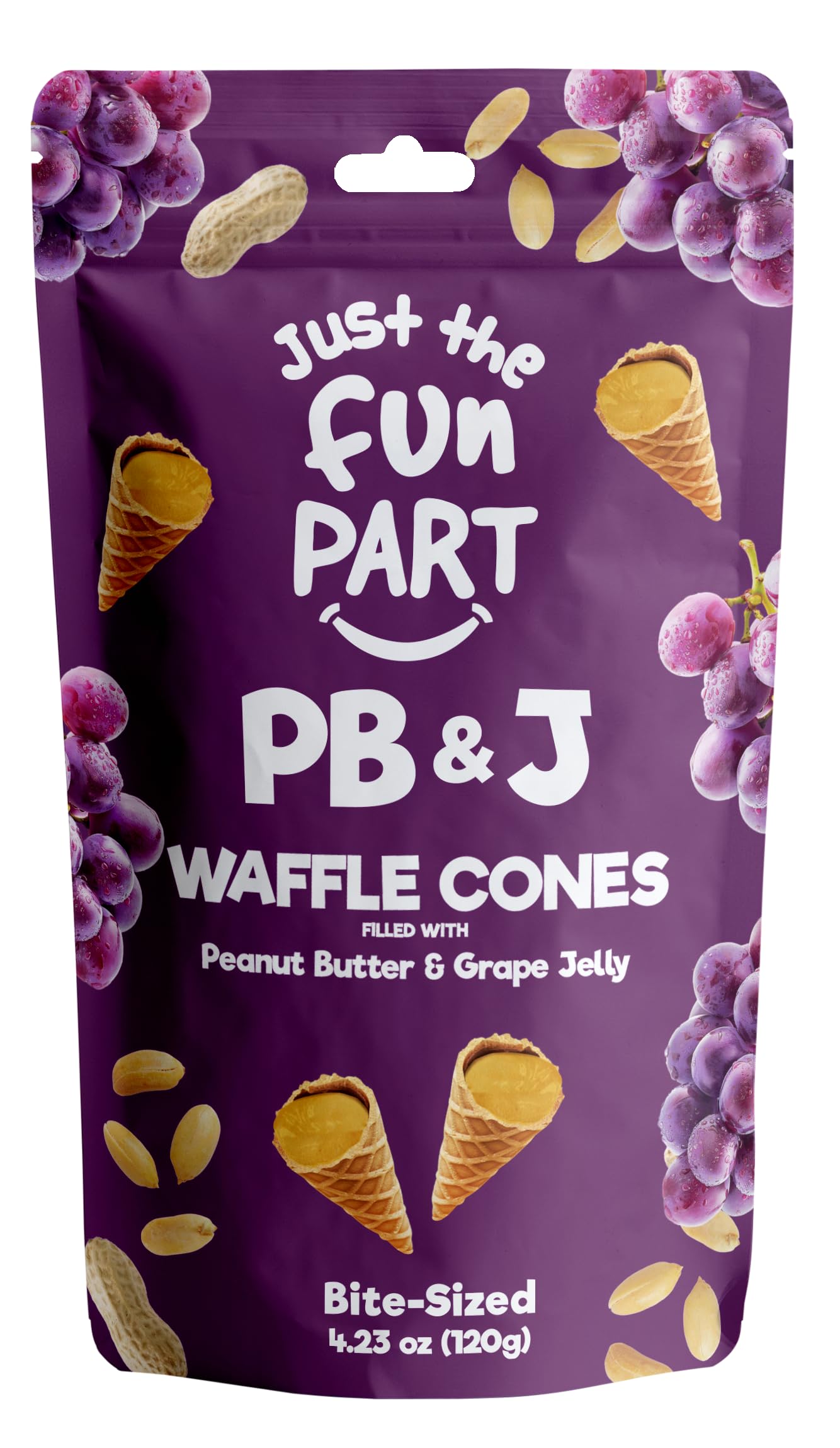 Just The Fun Part | Bite-Size Crispy Mini Waffle Cones | Filled With Premium Belgian Chocolate | Great For Snacks, Desserts, Grab & Go | Kosher | 4.23