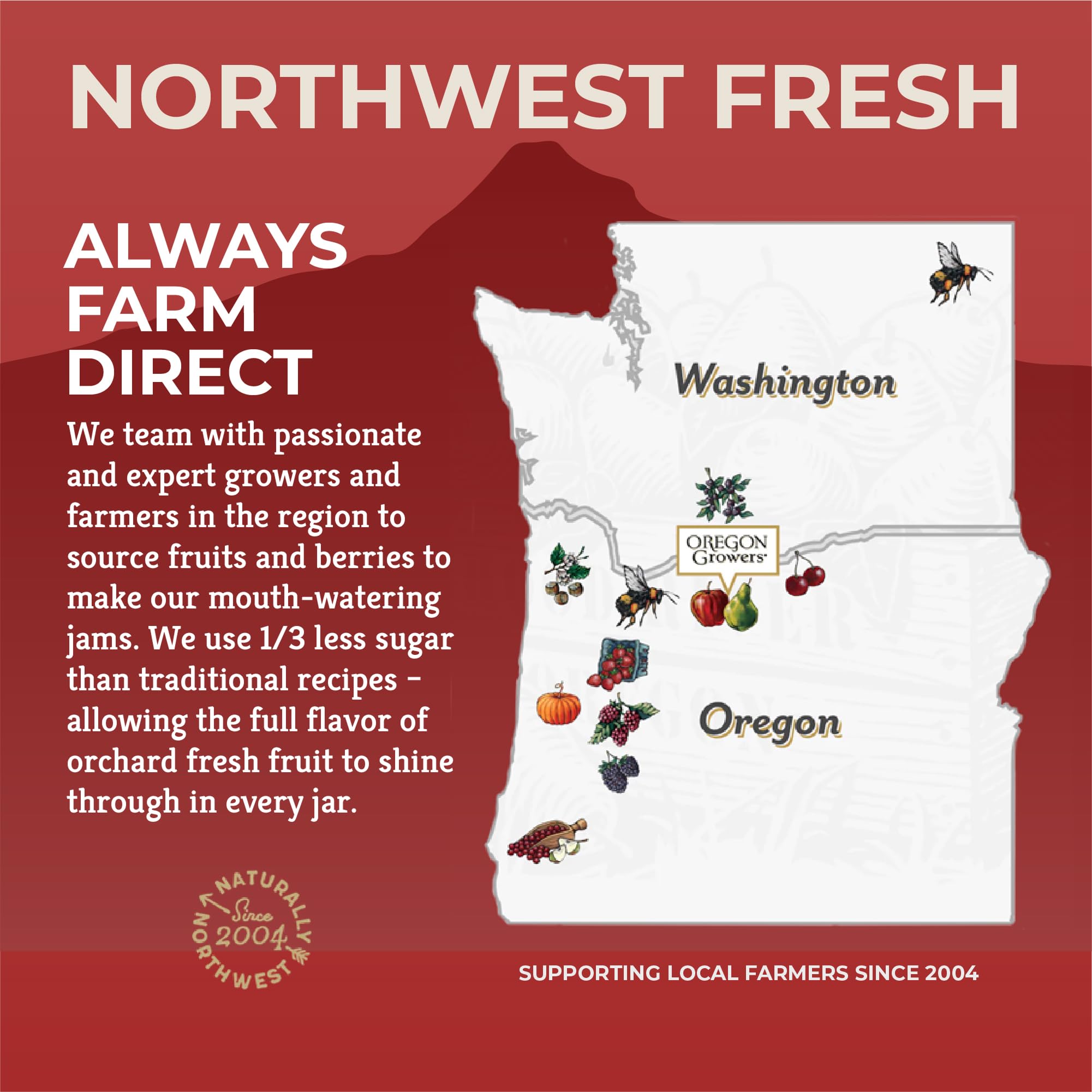 Oregon Growers Pear Hazelnut Fruit Pate - Pear Hazelnut Jam, Natural Preserves Made with Real Sugar, Fruit Jelly Spread, Pairs Perfectly with Cheese