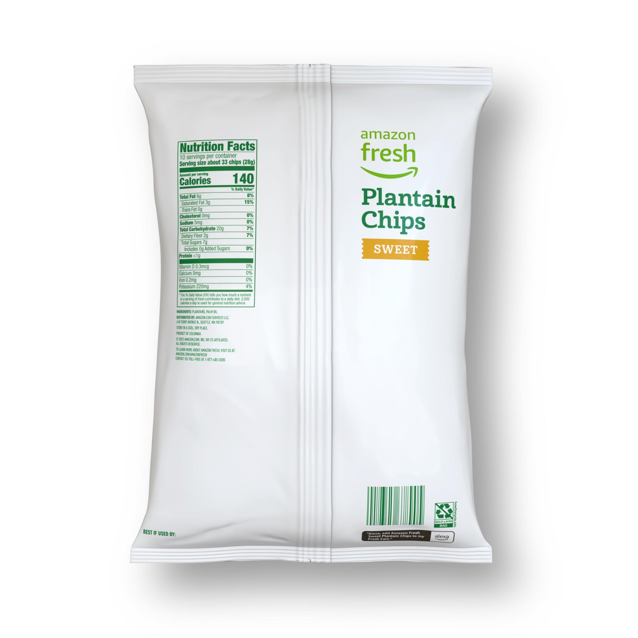 Amazon Fresh, Sweet Plantain Chips, 10 Oz (Pack of 4) (Previously Wickedly Prime, Packaging May Vary)