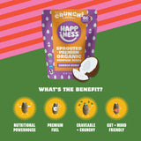Happiness Foods™ Caribbean Coconut - Sprouted Organic Raw Pumpkin Seeds - High Protein, Certified USDA Organic, Non-GMO, Low Carb, Vegan, Gluten-Free