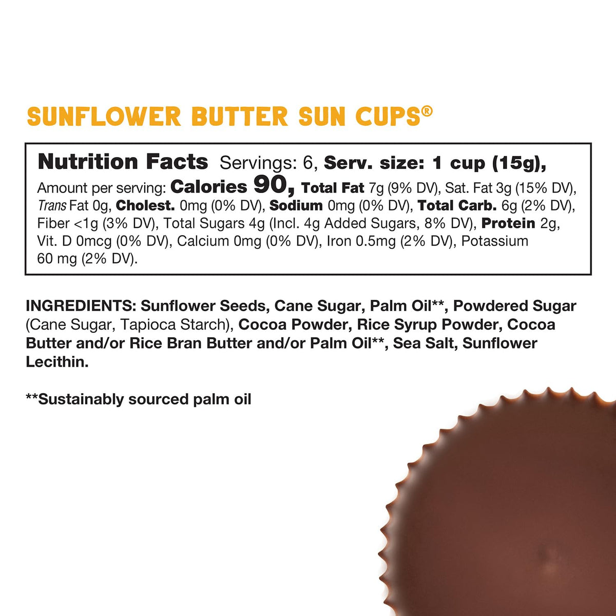 Free2b Sunflower Butter Sun Cups, Allergy Friendly Holiday Pack, 6 Count