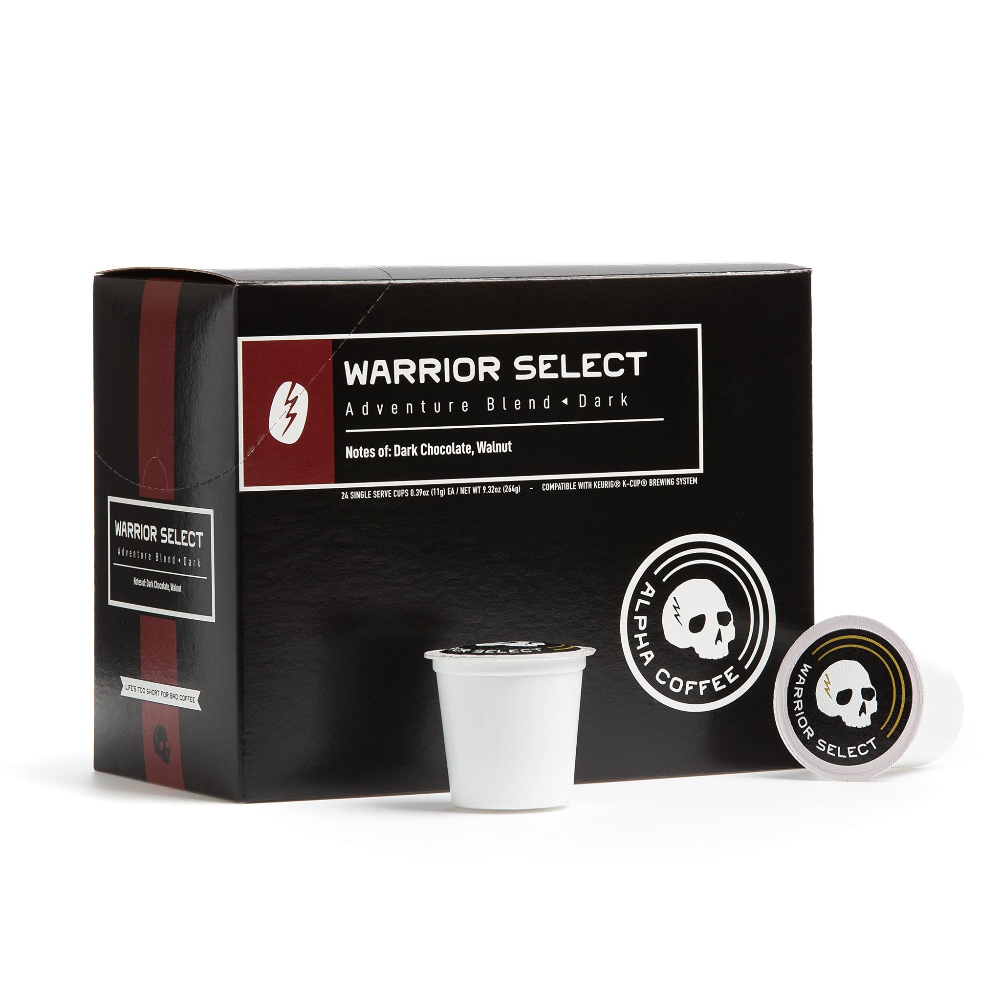 Alpha Coffee - Warrior Select - 24 Count Coffee Pods - Premium Gourmet Craft Medium-Dark Roast Coffee | Veteran Owned - Specialty Small Batch Roasted