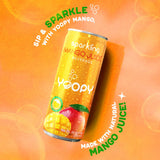 Yoopy Sparkling Mango Juice - 12-Pack (10.82 fl oz Cans) - 55% Mango Juice - No Added Sugar - Natural Hydration with Tropical Flavor - Ideal