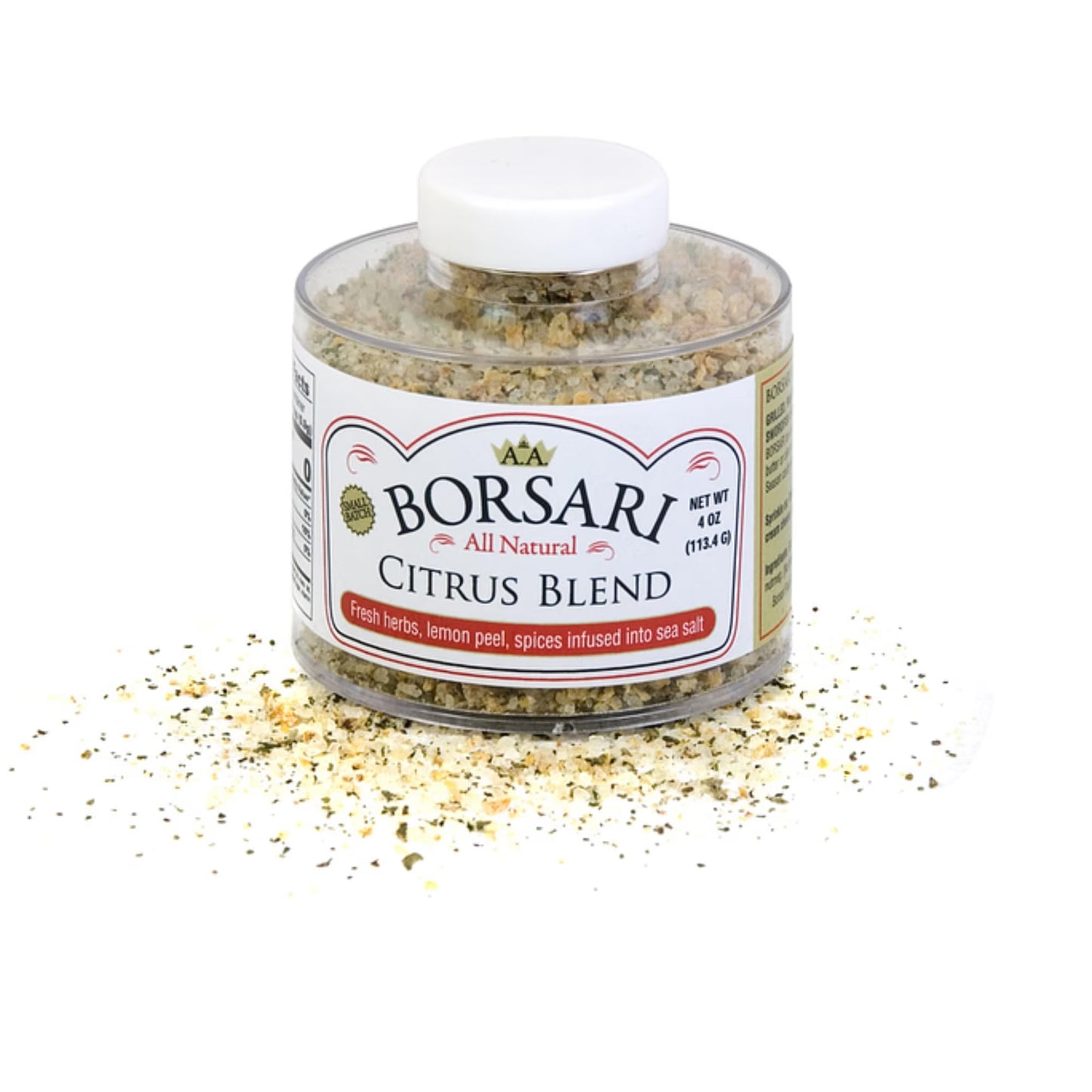 Borsari Citrus Salt Seasoning - Gourmet Seasoned Salt with Lemon, Pepper, and Herbs - Premium Citrus Seasoning Salt - All Natural Meat and Fish