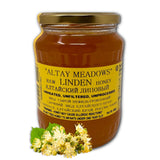 Altay Raw Linden Honey - 100% Pure, Unfiltered, Unpasteurized, Ethically Sourced - Glass Jar, 908g / 35.2oz