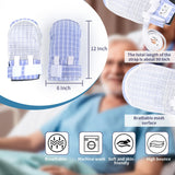 Ehucon Dementia Restraint Gloves Zipper Opening for Prevent Scratching Harm,Control Mitts for Elderly, Fingers Protection Dementia Products