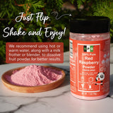 NPG Freeze Dried Red Raspberry Juice Powder 7 Oz, Seedless Fine Superfood Powder for Flavoring, Coloring, Baking, Smoothies, Purees, and Acai Bowls