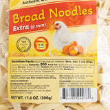 BAIERSBRONN Extra Broad Egg Noodles 1.1lb(1x1.1lb) - Restaurant-Quality Texture from Germany, Kosher, Made with 100% Pure Durum Semolina & Fresh Eggs