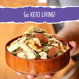 Sunkist® Keto Living Trail Mix - Fruit, Nut and Seeds, Low Sodium, Gluten Free Snack with Sunflower Seeds, Coconut, Almonds, Pumpkin Seeds,
