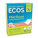 ECOS Laundry Detergent Sheets Vegan, No Plastic Jug, No Mess & Liquid Free - Laundry Sheets in Washer - Hypoallergenic, Plant Powered Laundry