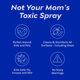 CleanBoss Botanical Disinfectant - Multi-Surface Cleaner - 128 oz - Kills 99.9% of Germs + Cold & Flu Viruses - Fresh Thyme Scent - No Rinse on Food