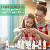 Food Flavoring Oil,16 Lip Gloss Flavoring Oil for Candy Making-Concentrated Candy Flavors for Lip Balm,Baking,Cooking,Drinks, Soap and Slime Making