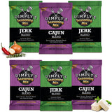 Dimply's Cajun and Jerk Seasoning Mix, Marinade and Dry Rub Perfect for Chicken, Meat, Vegetables, Tofu - Gluten Free, Preservative Free and MSG Free