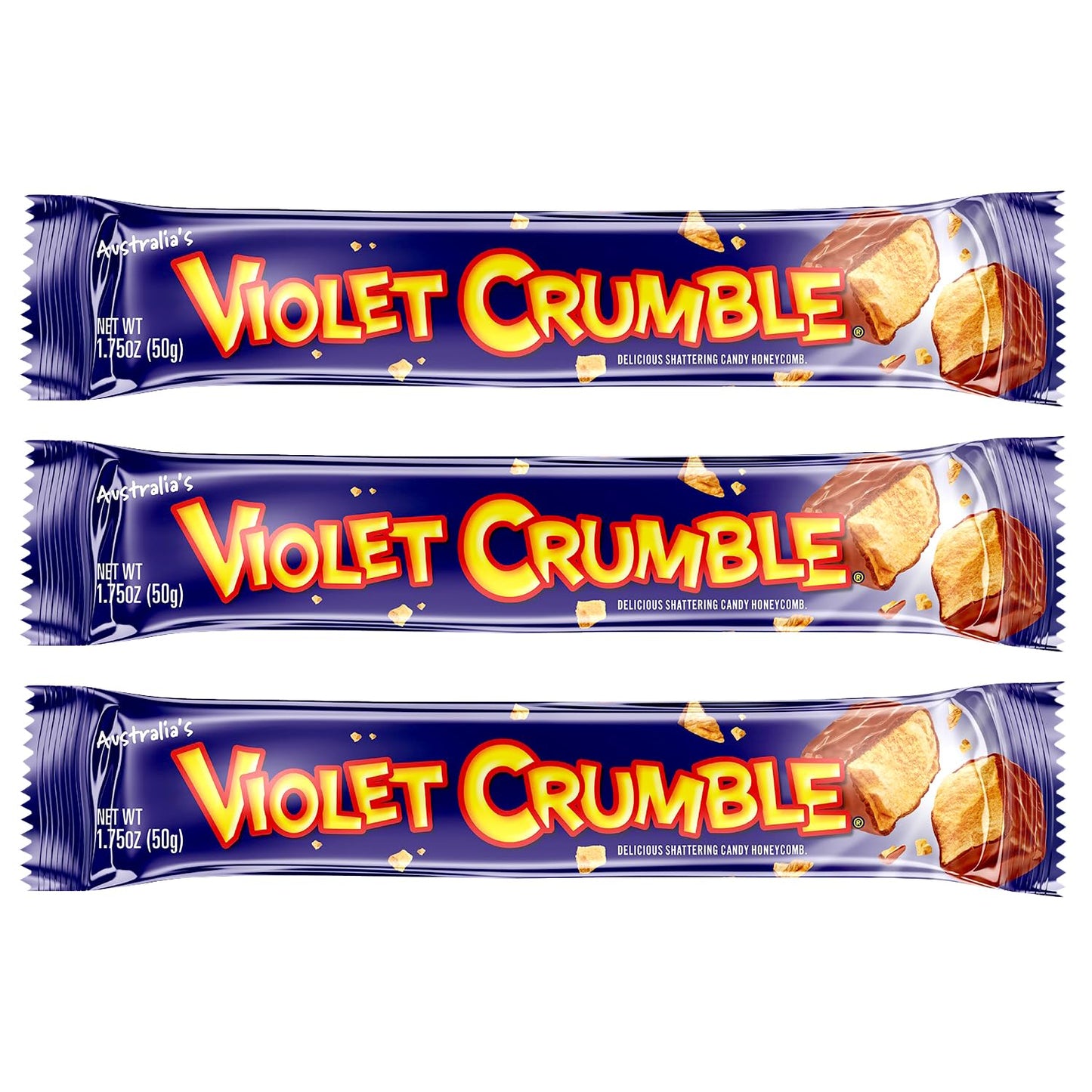 Violet Crumble 50gm (Pack of 3 Bars) Australian