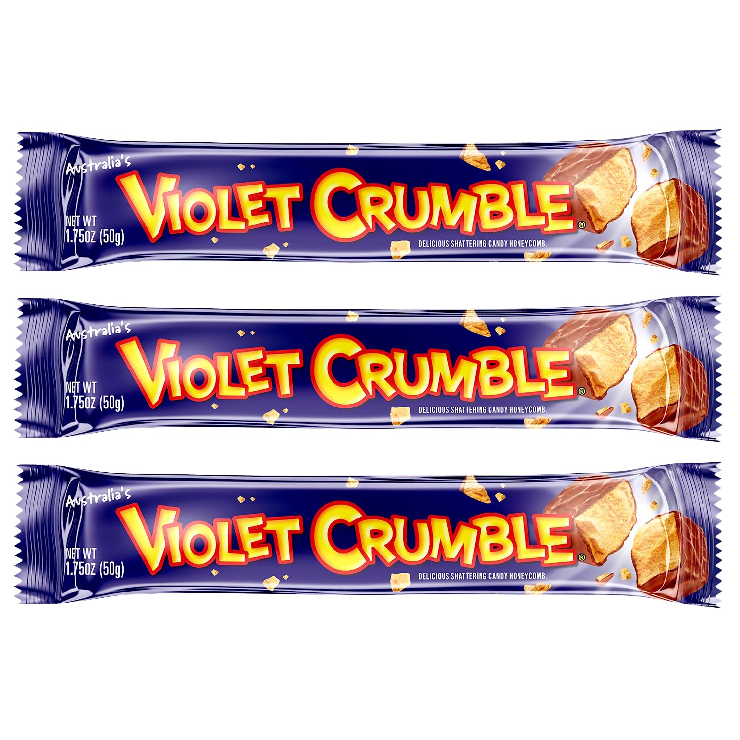 Violet Crumble 50gm (Pack of 3 Bars) Australian