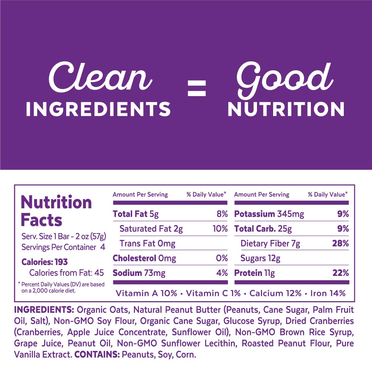 Vegan Snack Bars by Grab The Gold - Organic, Gluten Free, Vegan, Kosher, Dairy Free - 2.0 Oz - Peanut Butter & Jelly (4 Count)