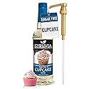 Syruvia Sugar Free Coffee Syrup, Cupcake Flavored Syrup for Drinks, Lattes, and Desserts - 25.4 fl oz, With Pump