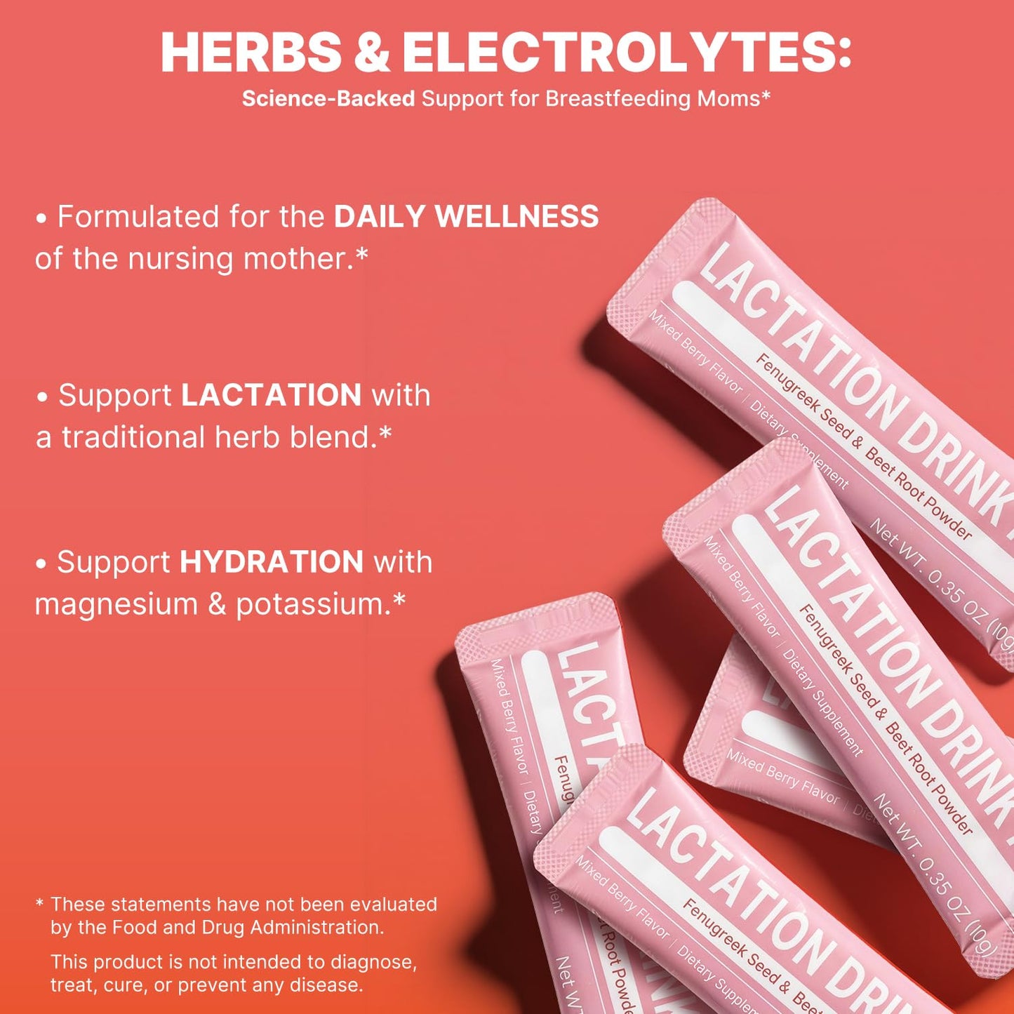 Temimar Lactation Drink Mix for Breastfeeding, with Fenugreek, Milk Thistle, Electrolytes for Healthy Milk Supply & Hydration, Mixed Berry Flavor, 16
