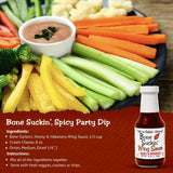 Bone Suckin' Honey & Habanero Wing Sauce: For Chicken Wings, Turkey Wings & Also Great For Ribs, Chicken, Pork, Beef - Gluten Free, Sweetened