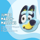 Bluey Candy Jumbo Marshmallows, Sugar Coated Treats, Individually Wrapped Pieces, 4 Count Box