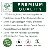 SPICES VILLAGE Allspice Berries Whole, Pimento Seeds, Natural Allspice for Cooking, Pickling Seasoning, 8 oz, Pimienta Dulce Malagueta, Kosher, Gluten