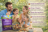 Wellsley Farms Omega 3 Deluxe Mix -Cranberries, Walnuts, Almonds, Pumpkin Seeds, Pecans. Healthy Heart Trail Mix, Power Up, Gluten Free, Cholesterol