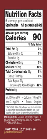 Junket Cinnamon Bread Pudding Mix, 5 oz, Makes 6 Servings