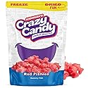 Freeze Dried Swedish Fish-Style Candy, Crazy Candy Red Fishies - Cherry Flavor Crunchy, Light, Airy Texture Fish Shaped Treats, Resealable Bag
