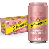Schweppes White Peach Ginger Ale - Refreshing, Crisp, Delicious - 12, 12oz Cans