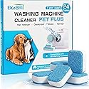 EKoBRIT Washing Machine Cleaner Tablets 24 Pack - Deep Cleaning Washer Descaler for Front Load & Top Load Machines, Septic Safe Washing Machine