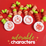 Hello Kitty Candy Bracelets, Edible Jewelry with Character Charms, Individually Wrapped Party Favors, 20 Pieces Inside