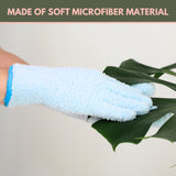 Mossify Microfiber Gloves for Plant Dusting - Reusable & Washable Plants Leaf Cleaning Gloves for Houseplants & Indoor Gardening, Soft & Absorbent