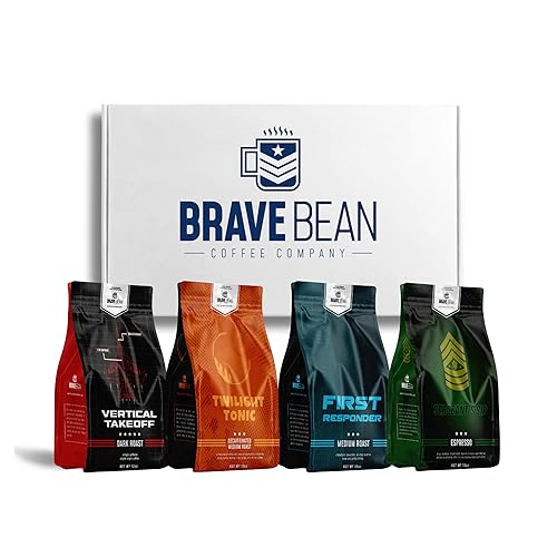 Brave Bean Coffee Company Launch Kit Sample Pack | 4-6oz Bags Specialty Whole Bean Coffee
