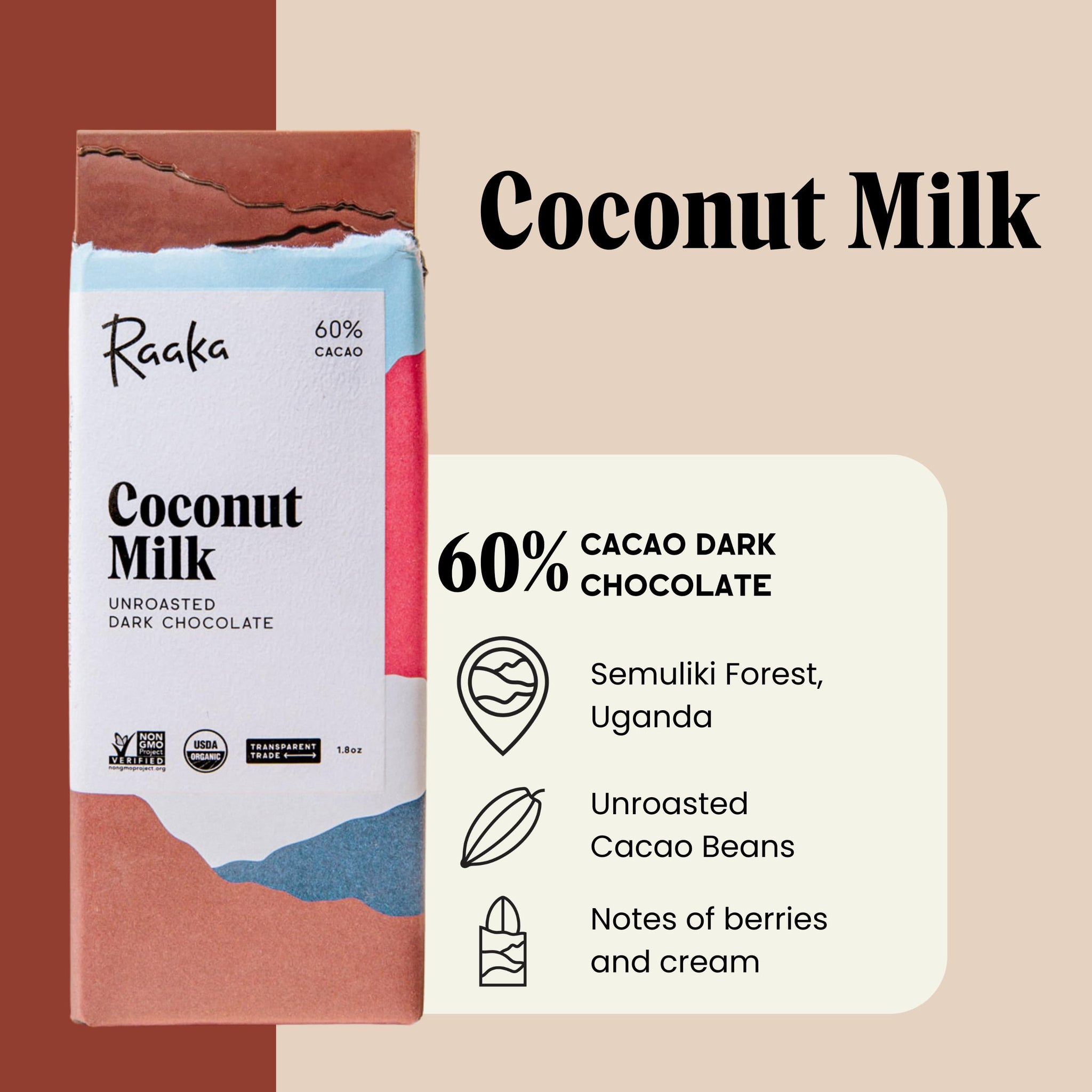 Raaka Chocolate Best Sellers Trio | Gourmet Dark Chocolate Gift | Organic, Vegan, Fair Trade, Soy Free, Non-GMO, Gluten Free, Kosher | 1.8oz Bars