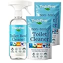 Truly Free Toilet Bowl Cleaner - Heavy-Duty Stain Remover - Septic Safe, Plant-Based Formula - Fresh Peppermint Scent - 16 oz Reusable Empty Bottle +