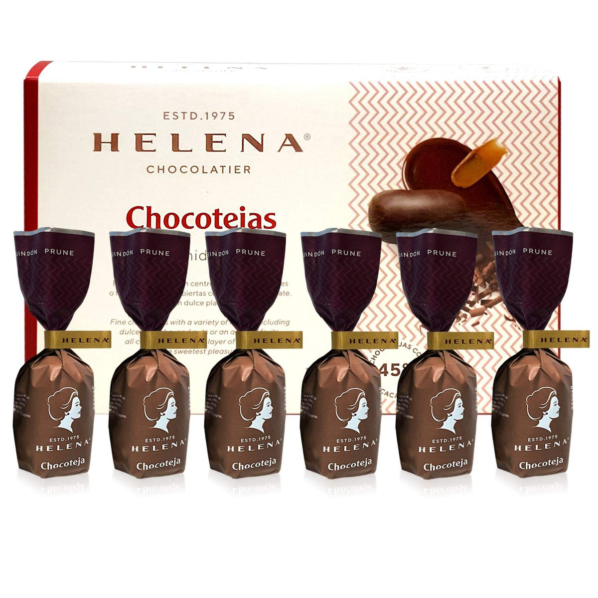 HELENA CHOCOTEJAS CIRUELA PASA - GUINDÓN - Prune 26 g - 6 Pack