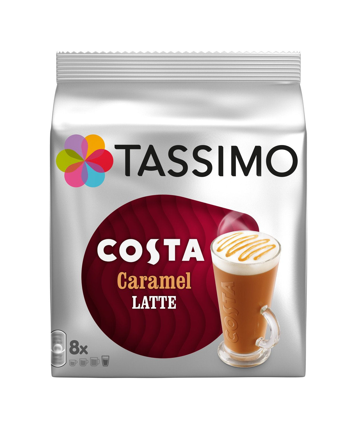 Tassimo Costa Caramel Latte X Pack Of 3 (24 Servings)