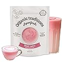 Organic Traditions Superfood Beetroot Latte, Fermented With Beet Root Extract, Beets Powder With Coconut Milk And Ginger, Instant Pink Drink Blend