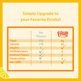 FAVE USDA Organic Lemonade Drink Mix, 16 Stick Pouch | No Artificial Colors or Flavors, Non-GMO