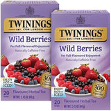 Twinings Wild Berries Tea - Naturally Caffeine-Free Herbal Infusion Bursting with Fresh and Uplifting Berry Flavours, Individually Wrapped Tea Bags