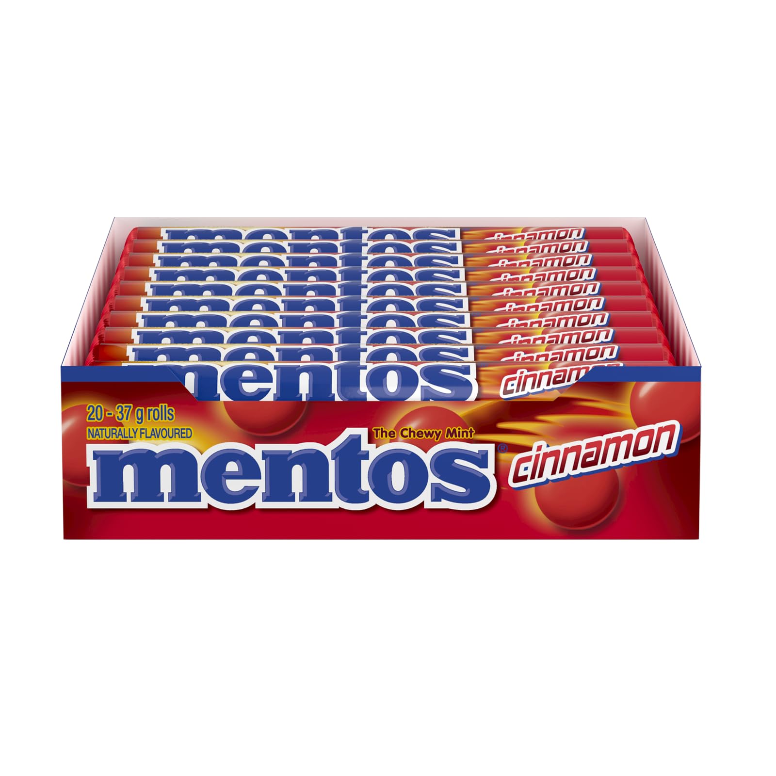 Mentos Cinnamon Candy, 1.32-Ounce Rolls (Pack of 20)
