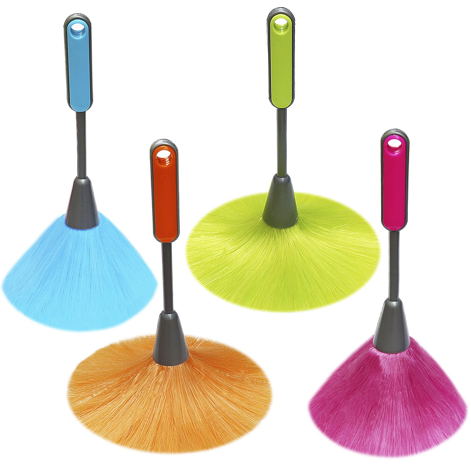 4 Pack 10" Small Microfiber Duster, Delicate Fluffy Microfiber Feather Duster, Suitable for Light Daily Household Dusting, Perfect for Cleaning Desk