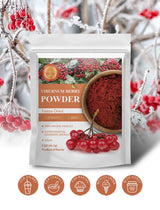 Wild Harvested Viburnum Berry Freeze-Dried Powder - 2 Oz - Natural Viburnum Powder, No added sugar, No GMOs
