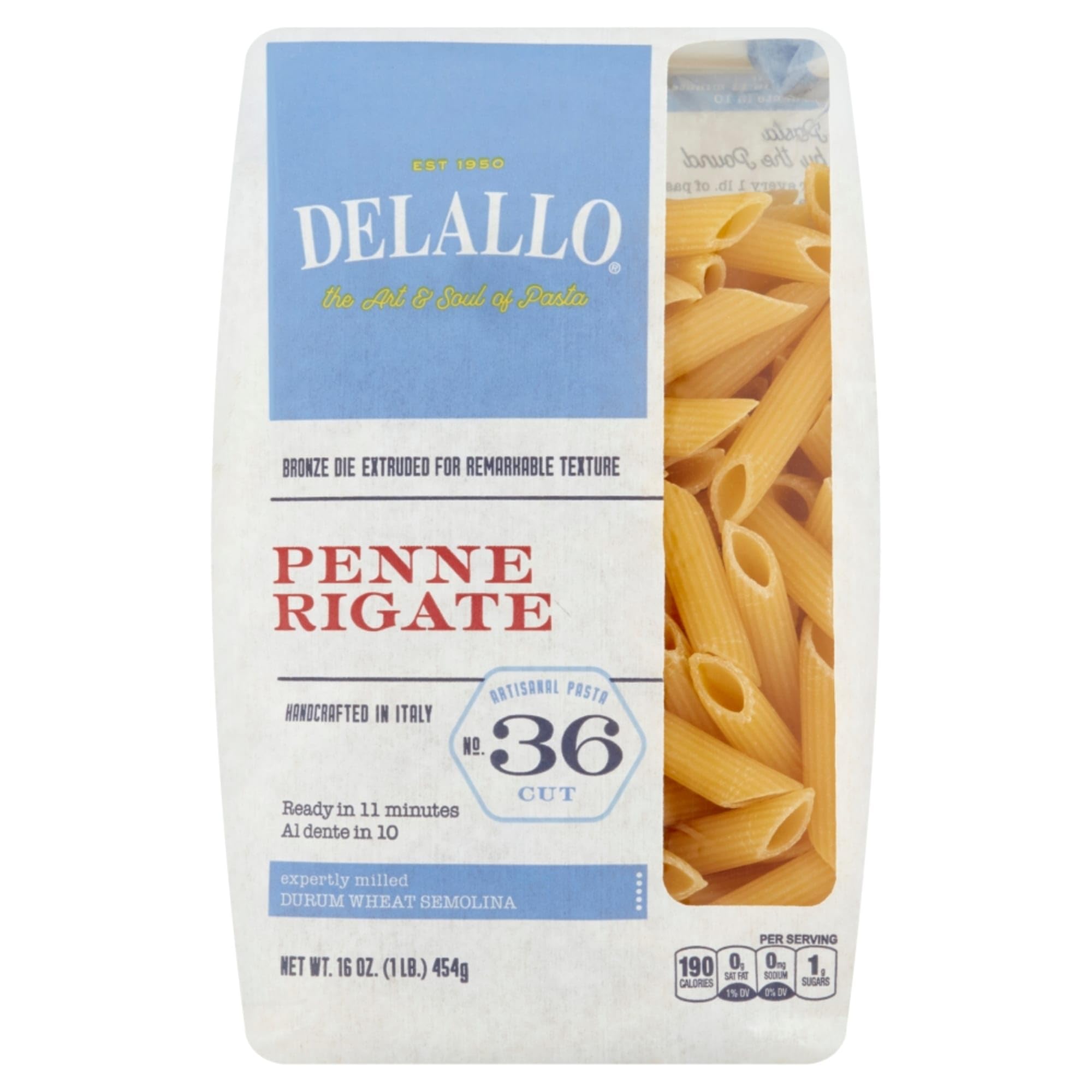 Delallo, Penne Rigate, 16 Ounce