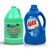 SOILOVE 1 Gallon Laundry Stain Remover & Ajax 134oz Oxy Overload Liquid Laundry Detergent - Ultimate Stain-Fighting & Freshness Duo for Tough Stains