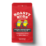 Roasty Buds XXXtra Spicy Carolina Reaper Coffee | Premium Arabica Whole Beans, The Original Spicy Coffee (12 oz) | Gluten-Free, No