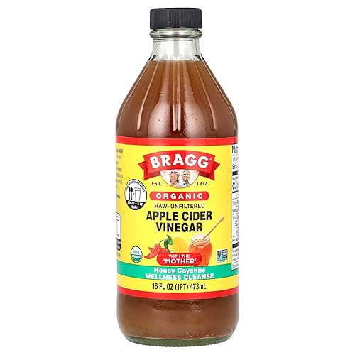 Bragg Organic Apple Cider Vinegar Honey Cayenne Wellness Cleanse with the Mother - 16 fl oz - Raw and Unfiltered